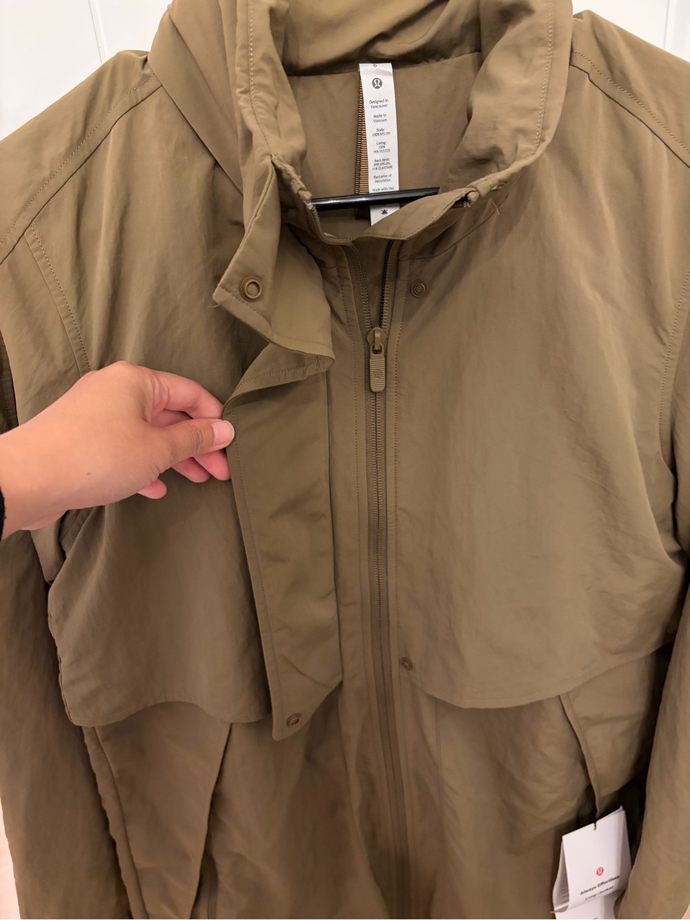 NWT Lululemon Always Effortless Long Jacket Sz 6- olive color - Picture 3 of 7